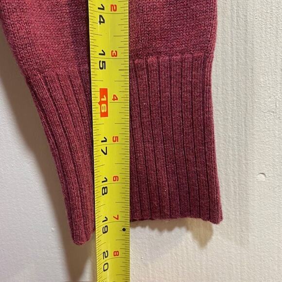 The North Face Tekware Bordeaux Wool Blend Mock Neck Sweater Womens XL Logo Warm - Picture 9 of 10